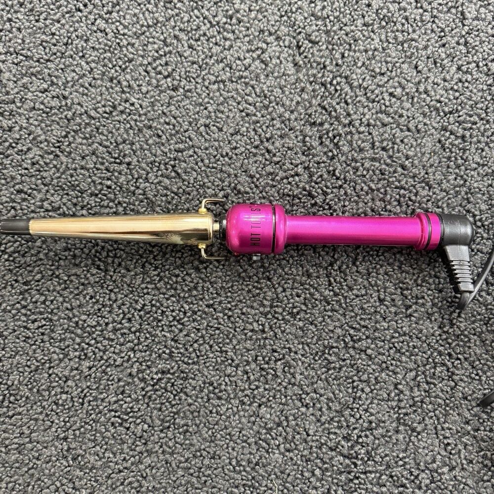 Hot Tools Pink Titanium Salon Tapered Curling Iron 1" Inch
